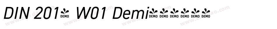 DIN 2014 W01 Demi字体转换